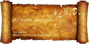 Éreth Dorina névjegykártya